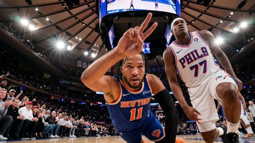 Knicks vs 76ers match stats
